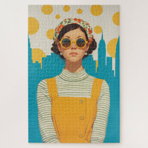Retro New York Sunshine Jigsaw Puzzle