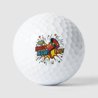 Retro New You: Minimalist Geometric Revival Golf Balls
