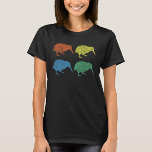 Retro New Zealand NZ Cute Kiwi Bird Souvenir T-Shirt