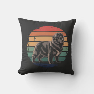 Retro Newfoundland Vintage Dog Lover Gifts for Men Cushion