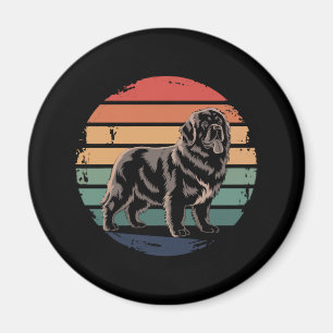 Retro Newfoundland Vintage Dog Lover Gifts for Men Magnet