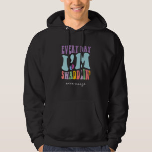 Retro NICU Nurse ICU Neonatal Rainbow Team Tiny Hu Hoodie
