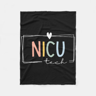 Retro Nicu Tech Neonatal Intensive Care Unit Icu N Fleece Blanket