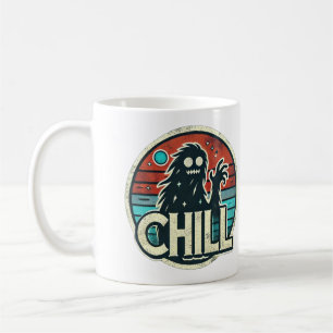 Retro Night Vibes: Bigfoot and Moonlight Coffee Mug