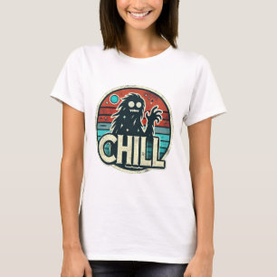 Retro Night Vibes: Bigfoot and Moonlight T-Shirt