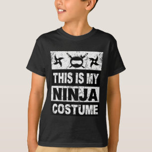 Retro Ninja Costume  Halloween For Boy Kids Men  T-Shirt