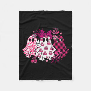 Retro Nk Leopard Pumpkin Ghost Halloween Women Gir Fleece Blanket