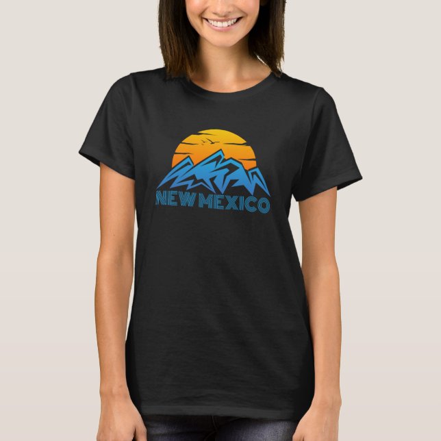 Retro NM New Mexico Mountains Outdoor Adventure US T-Shirt (Front)