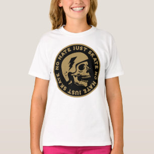 Retro no Hate Just Skate Skull T-Shirt