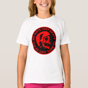 Retro no Hate Just Skate Skull T-Shirt