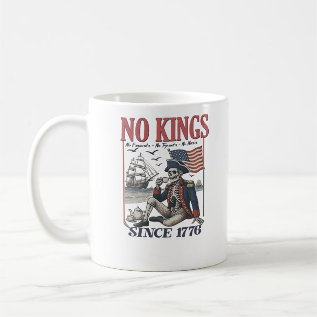 Retro No Kings Since 1776 Rejecting Kings Classic  Coffee Mug (Left)