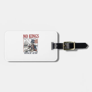 Retro No Kings Since 1776 Rejecting Kings Classic  Luggage Tag