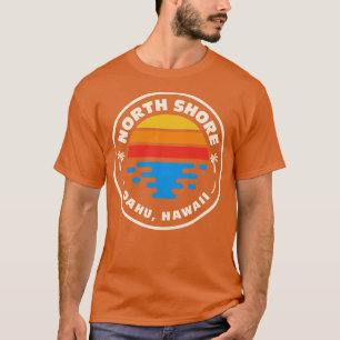 Retro North Shore Oahu Hawaii Vintage Beach Surf E T-Shirt