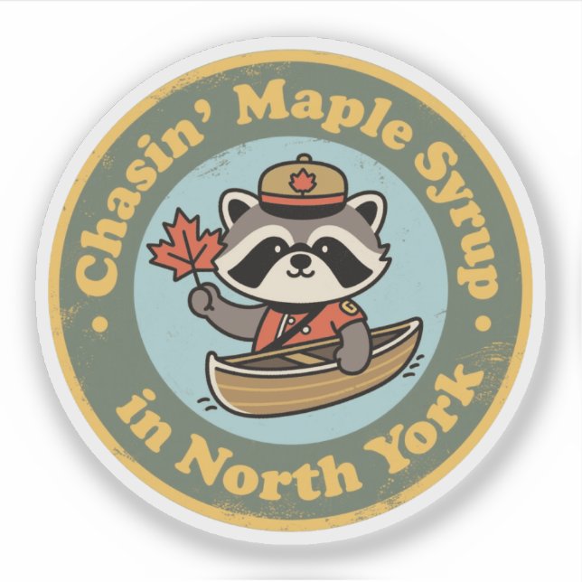 Retro North York Racoon Canoe (Front)