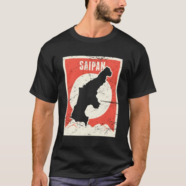 Retro Northern Mariana Islands Saipan T-Shirt (Front)