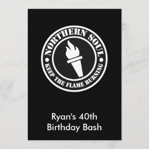 Retro Northern Soul style design Invitation