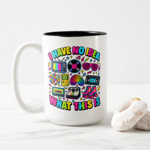 Retro Nostalgia "I Have No Idea What This Is" Two-Tone Coffee Mug