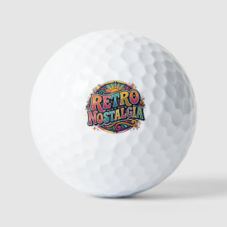 Retro Nostalgia — T-Shirt Design Golf Balls