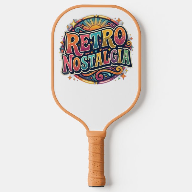 Retro Nostalgia — T-Shirt Design Pickleball Paddle (Front)