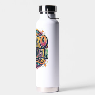 Retro Nostalgia — T-Shirt Design Water Bottle