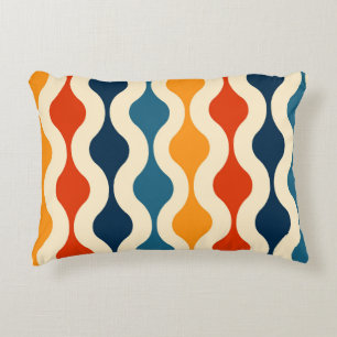 Retro nostalgic, colourful, seamless background. decorative cushion