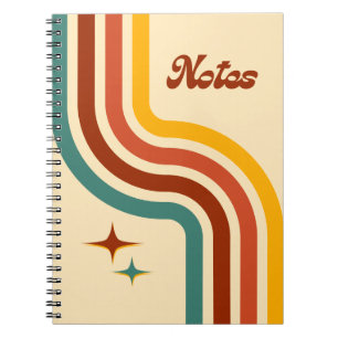 retro notes spiral notebook