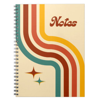retro notes spiral notebook