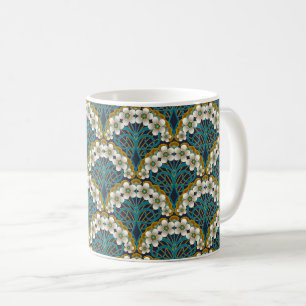 Retro Nouveau - Natures Curves and Timeless Blooms Coffee Mug