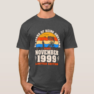 Retro November 1999 23 Year Old Fishing Lover 23rd T-Shirt
