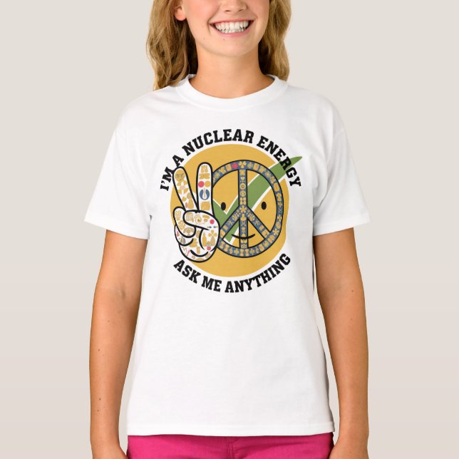 Retro Nuclear Energy design vector art gift  T-Shirt (Front)