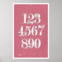 Retro Numbers - Math Posters