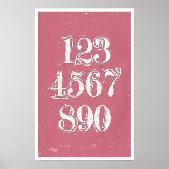 Retro Numbers - Math Posters (Front)