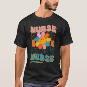 Retro NURSE Daisy Colourful Daisy Flower Cute New T-Shirt