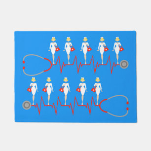 Retro Nurse Door Mat