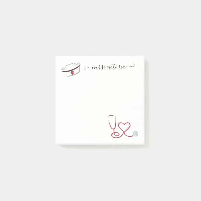 Retro Nurse Medical Post-it Notes (Front)