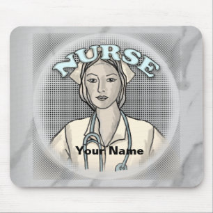 Retro nurse mouse mat