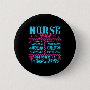 Retro Nurse Nurse Week Men Women Nurse 6 Cm Round Badge