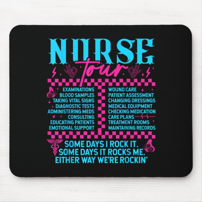 Retro Nurse Nurse Week Men Women Nurse  Mouse Mat (Front)