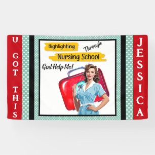 Retro Nurse Pinup_ Nursing Notes Banner