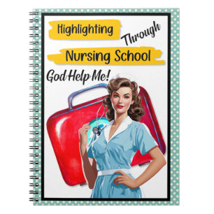 Retro Nurse Pinup_ Nursing Notes Notebook