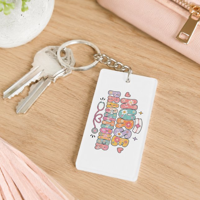 Retro Nurse Practitioner  Key Ring (Creator Uploaded)