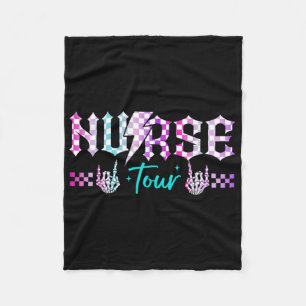 Retro Nurse Tour Some Days I Rock It Way Nurse Day Fleece Blanket