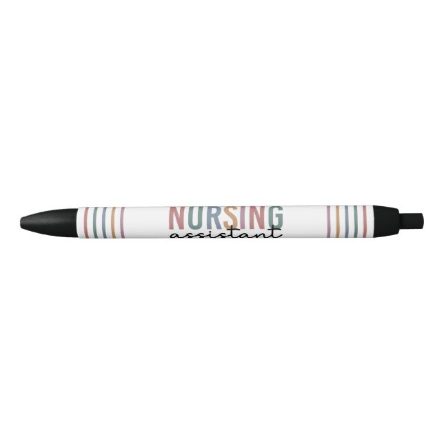 Retro Nursing Assistant CNA Nursing Aide Black Ink Pen (Front)