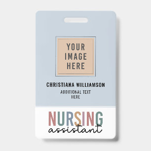 Retro Nursing Assistant CNA Nursing Aide ID Badge