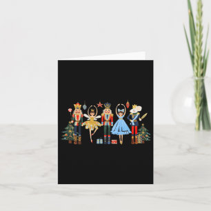 Retro Nutcracker Ballet Christmas Tree S For Women Card