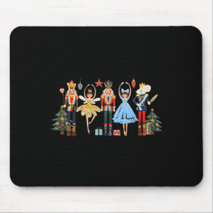 Retro Nutcracker Ballet Christmas Tree Shirts For  Mouse Mat