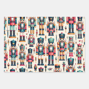 Retro Nutcracker Christmas Wrapping Paper
