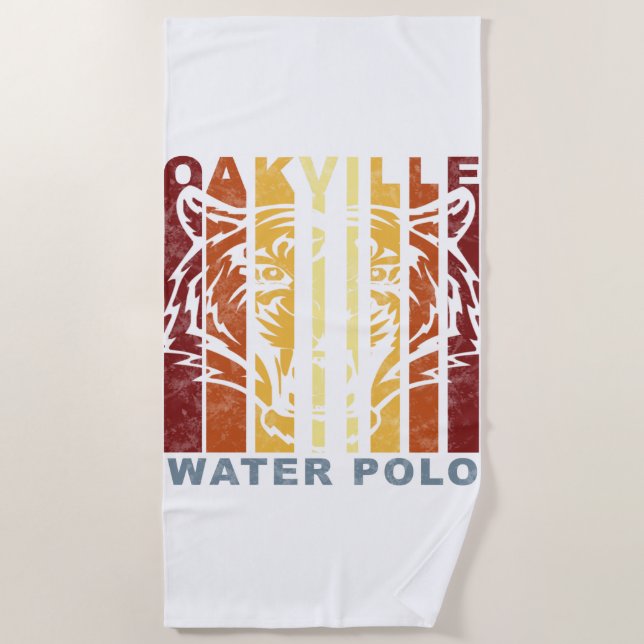 Retro Oakville Water Polo Beach Towel (Front)