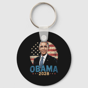 Retro Obama Vintage President 2028 Obama Key Ring