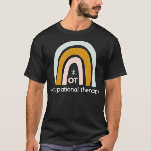 Retro Occupational Therapist Therapy Rainbow T-Shirt